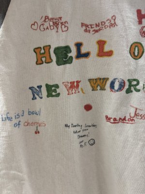 画像2: 2025秋冬　DENIMDUNGAREE　	 ビンテージテンジク HELLO TEE　　2；黒 (2)