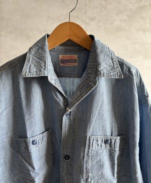 画像2: 2025秋冬　DENIMDUNGAREE　　ムラダンガリー シャツ　　4；紺　　サイズ；03 (2)