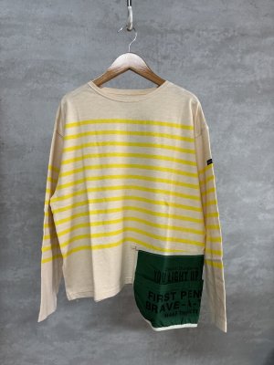 画像1: 2025秋冬　DENIMDUNGAREE　	テンジク ボーダーPT PENNIE ポケット TEE　　11；生成 (1)