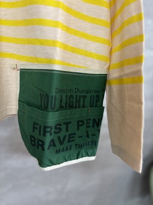 画像2: 2025秋冬 DENIMDUNGAREE 	テンジク ボーダーPT PENNIE ポケット TEE  11;生成 (2)