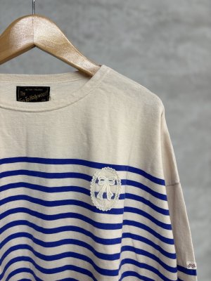 画像2: 2025秋冬 　GTH　     テンジク レーシー　ボダーPT TEE   1;白　サイズ；F (2)