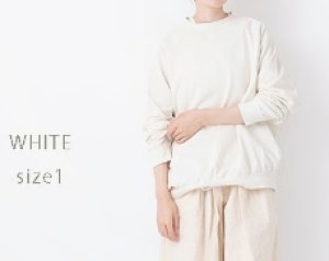 画像1: Veritecoeur　裏毛スウェット　　カラー；WHITE (1)