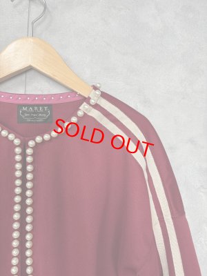 画像2: 2025秋冬　MARET(マレ)  パールON　THE　トラックカーデ　　13；WINE (2)