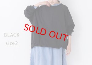 画像2: Veritecoeur　裏毛スウェット　　カラー；BLACK (2)