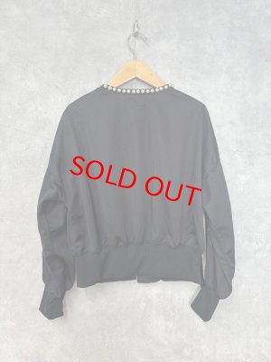 画像3: 予約11月下旬入荷予定・2025秋冬　MARET(マレ)  パールON　THE　トラックカーデ　2；BLACK　　 (3)