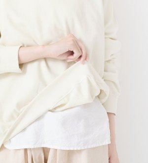 画像2: Veritecoeur　裏毛スウェット　　カラー；WHITE (2)