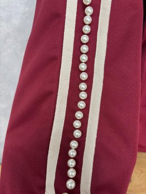 画像2: 2025秋冬　MARET(マレ)  パールON　THEライントラックパンツ　13；WINE (2)