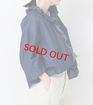 画像3: Veritecoeur　　Frill Blouse　サイズ；FREE    カラー；NAVY INDIGO (3)