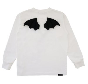 画像2: Hystericmini　FLY WITH DEVIL MINI 羽付き 長袖Tシャツ　00；ホワイト (2)