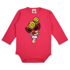 画像1: MY FIRST HYSTERIC　ANGEL MINI 長袖ロンパース　　26；マゼンタ　　サイズ；80 (1)