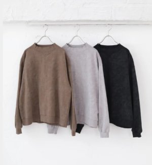 画像1: YARRA NEU　ムラ染風ミニ裏毛プルオーバー　　サイズ；FREE (1)