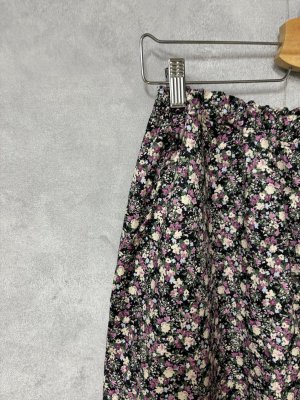 画像2: LILOU+LILY 　30VIERA　FLOWER　PRINT　ワイドパンツ　C.BLACK　size:38 (2)