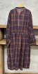 画像5: LILOU+LILY 　AUTUMN CHECK GATHER　ワンピースドレス　B.BURGUNDY　　size:38 (5)