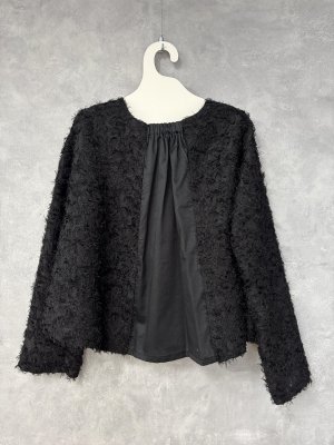 画像2: 2025AW   Bon Vieux Temps　カットジャガードふわふわジャケット　　28；BLACK　　サイズ；1 (2)