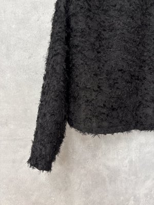 画像3: 2025AW   Bon Vieux Temps　カットジャガードふわふわジャケット　　28；BLACK　　サイズ；1 (3)