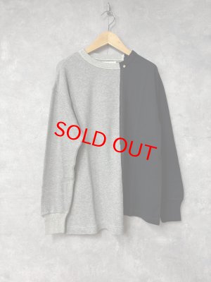 画像1: 2025秋冬 　GTH　      	 ラメサーマル テンジク ドッキングリメイク ロンTEE　　2；黒 (1)