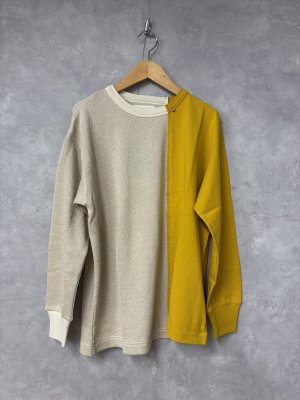 画像1: 2025秋冬 　GTH　      	 ラメサーマル テンジク ドッキングリメイク ロンTEE　　10；黄 (1)