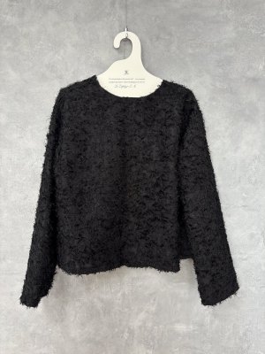 画像1: 2025AW   Bon Vieux Temps　カットジャガードふわふわジャケット　　28；BLACK　　サイズ；1 (1)