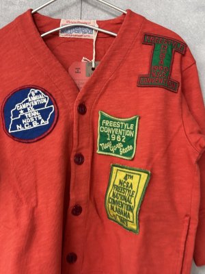 画像2: 2025秋冬　DENIMDUNGAREE　テンジク ワッペン カーディガン　15；オレンジ (2)