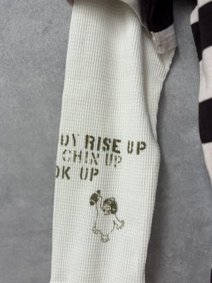 画像3: 2025秋冬　DENIMDUNGAREE　  ワイドボーダーテンジク レイヤード TEE　　2；黒 (3)