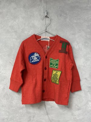 画像1: 2025秋冬　DENIMDUNGAREE　テンジク ワッペン カーディガン　15；オレンジ (1)