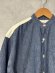 画像2: 2025秋冬　DENIMDUNGAREE　	 シャンブレー リメイク ノーカラー シャツ　　14；ブルー (2)