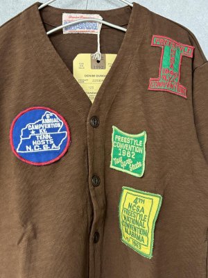 画像2: 2025秋冬　DENIMDUNGAREE　テンジク ワッペン カーディガン　7；茶 (2)