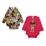 MY FIRST HYSTERIC MINI DOLL 長袖ロンパースセット 10；ブラック