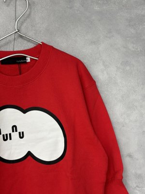 画像2: 2025秋冬　  nunuforme 　　inuinu ロゴプリントトレーナー　　RED (2)