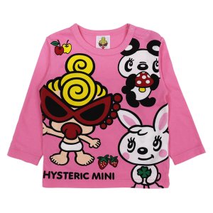 画像1: MY FIRST HYSTERIC　LOVELY FRIENDS 長袖Tシャツ　  25；ピンク (1)
