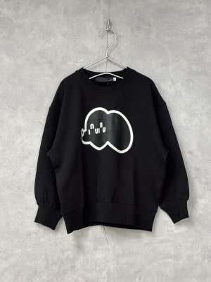 画像1: 2025秋冬　  nunuforme 　　inuinu ロゴプリントトレーナー　　BLACK (1)