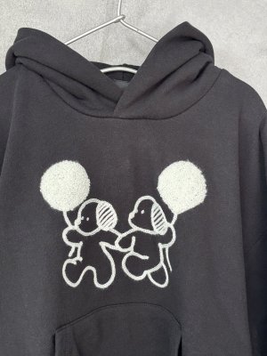 画像2: 2025秋冬　  nunuforme 　　風船inuinu ワッペン　　BLACK　　大人サイズ (2)