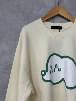 画像2: 2025秋冬　  nunuforme 　　inuinu ロゴプリントトレーナー　IVORY　　大人サイズ　 (2)