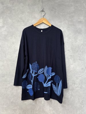 画像1: grin　長袖Tシャツ　490:ネイビー (1)