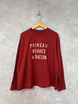 画像1: NATURAL LAUNDRY  長袖Tシャツ　350:レッド　サイズ2 (1)