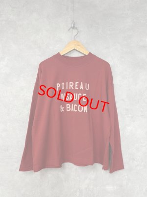 画像1: NATURAL LAUNDRY  長袖Tシャツ　350:レッド　サイズ2 (1)