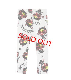 画像1: MY FIRST HYSTERIC　DEVILKIN総柄 10分丈レギンス　　04:ホワイト (1)
