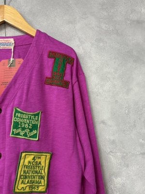 画像2: 2025秋冬　DENIMDUNGAREE　テンジク ワッペン カーディガン　6；ピンク (2)