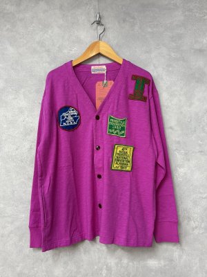 画像1: 2025秋冬　DENIMDUNGAREE　テンジク ワッペン カーディガン　6；ピンク (1)