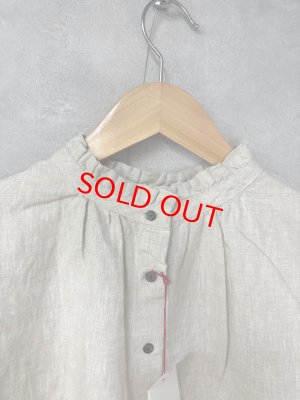 画像4: YARRA 　　リネン100フリルカラー2WAYブラウス　　03；ナチュラル　　FREE (4)