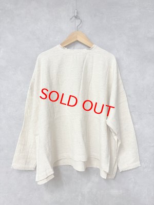 画像1: doux bleu　コットンリネン ワイドプルオーバー　　02；アイボリー　サイズ；FREE (1)