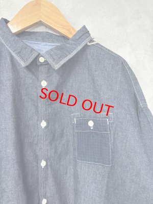 画像4: 2025   快晴堂　　　GIRLS デュアルシーズンデニム羽織カバーシャツ　　1；インディゴデニム　　サイズ；F (4)