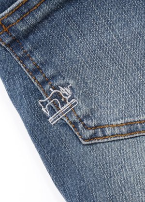 画像3: OCEAN&GROUND　デニムテーパードパンツ　　ナチュラルフェード (3)