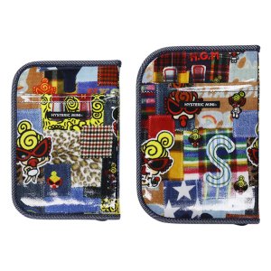 画像2: MY FIRST HYSTERIC　MESSY PATCHWORK総柄 PVC加工 マルチケース　　49；インディゴ (2)