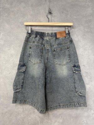 画像4: Lovetoxic  ハーフデニムカーゴパンツ　51；ブルー (4)