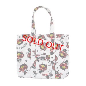 画像1: Y FIRST HYSTERIC　DEVILKIN総柄 綿オックス ペアレンツバッグ　　04；ホワイト系 (1)