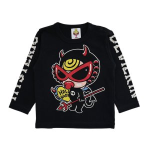 画像1: MY FIRST HYSTERIC　DEVILKIN ギミックしっぽ 長袖Tシャツ　　　10；ブラック (1)
