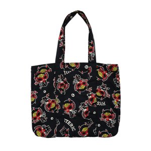 画像2: Y FIRST HYSTERIC　DEVILKIN総柄 綿オックス ペアレンツバッグ　　14；ブラック系 (2)