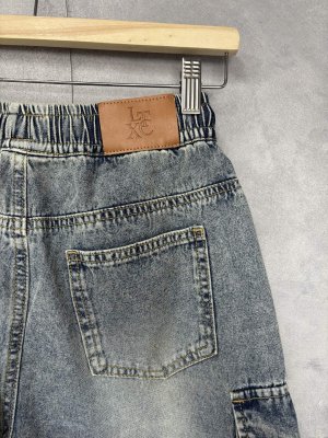 画像3: Lovetoxic  ハーフデニムカーゴパンツ　51；ブルー (3)