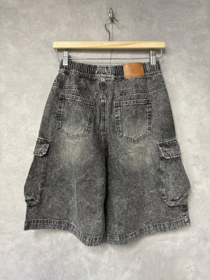 画像4: Lovetoxic  ハーフデニムカーゴパンツ　82；グレー (4)